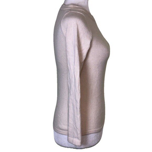 Talbots Petites Women’s 100% Cashmere Cream Sweater Quite Luxury Timeless Sz PS - Picture 4 of 8